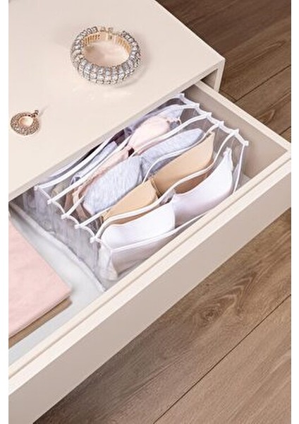 8 Bölmeli Sütyen Düzenleyici Akordiyon Dolap ve Çekmece Içi Organizeri modelleri