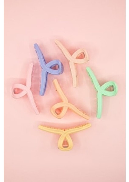 Kadın 6'lı Renkli Fiyonk Mandal Toka Seti fiyatları