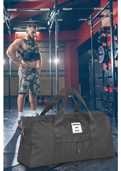 Unisex Önü Cepli Uzun Askılı Kadın ve Erkek Kullanabilir Seyahat Fitness ve Spor Çantası indirimleri