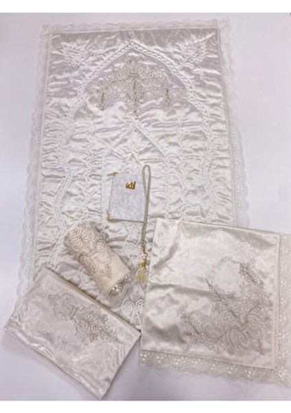 6 Parça Seccade Takımı Çeyizlik Bohça Kutulu Kadife Güpürlü Gelin Damat Seti fiyatları