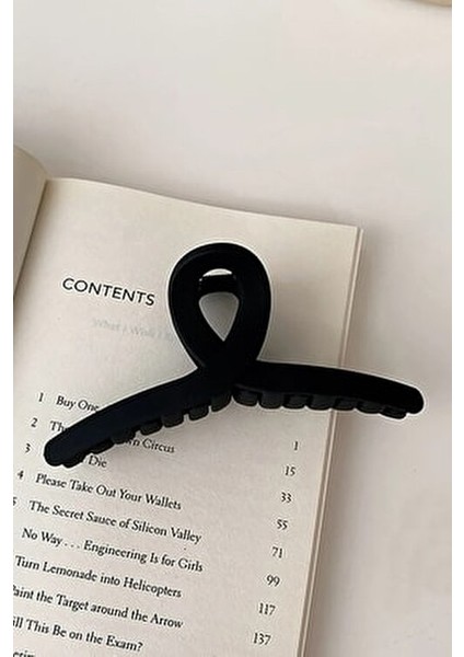 Kadın 4'lü Siyah-Kahve Fiyonk Mandal Toka Seti modelleri