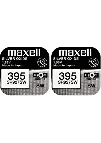 395 SR927SW 1.55V Silver Oxide Saat Pili 2 Adet %100 Orijinal Yüksek Performans