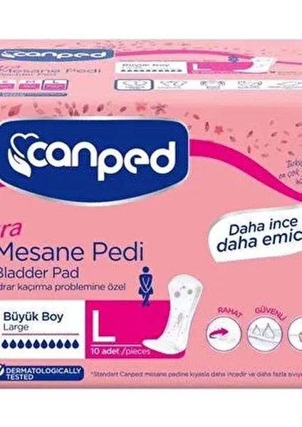 Ultra Mesane Pedi Büyük Boy 10 Adet Daha İnce ve Emici Özellikte