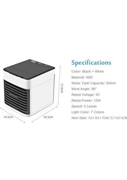 Airlife Taşınabilir Klima Kişisel Masaüstü Hava Soğutucu Nemlendirici indirimleri