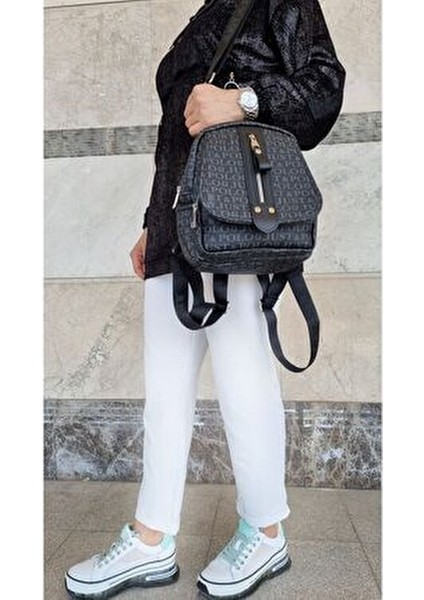 Kadın Monogram Baskılı Sırt ve Omuz Çantası Günlük Kullanım Için fiyatları