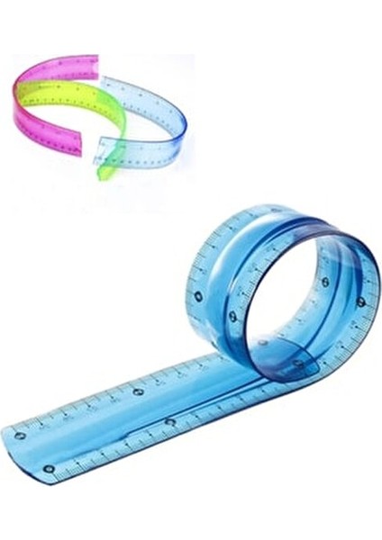 2 Adet Esnek Cetvel Kırılmaz Cetvel 30 cm Karışık Renkler modelleri