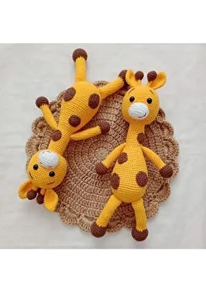 Amigurumi Sevimli Zürafa Uyku Arkadaşı (Tekli)