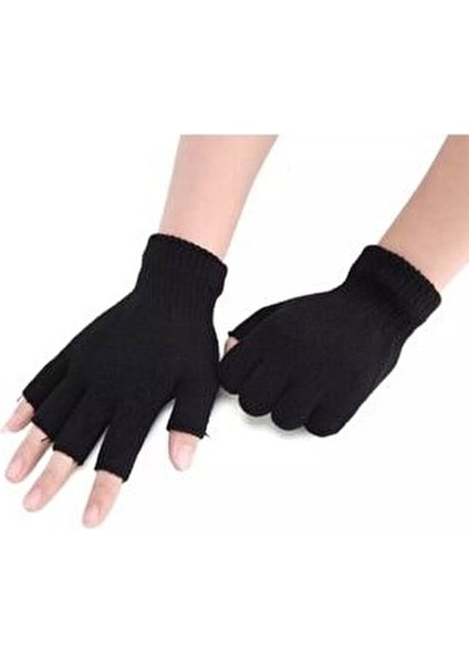 Parmaksız Eldiven Yün Eldiven Siyah Eldiven modelleri