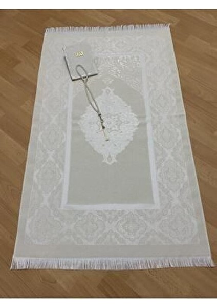 Hediyelik Bohçalık Tafta Saçaklı Krem Seccade Seti modelleri