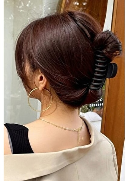 Kadın 4’lü Gri-Siyah Büyük Xl Mandal Toka Seti fiyatları