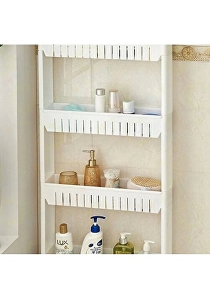 Çok Amaçlı Tekerlekli Raf Banyo Rafı Mutfak Rafı Ozk-57