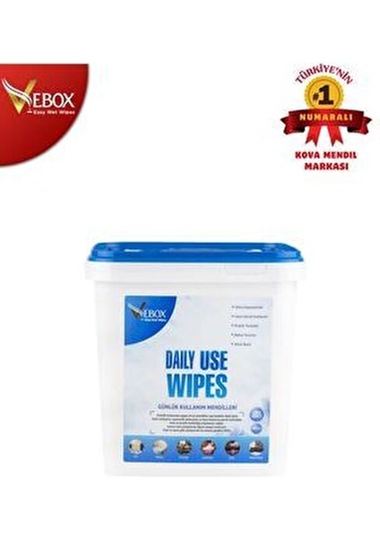 Daily Use Wipes Günlük Kulanım Kova Islak Mendil 250 Adet modelleri