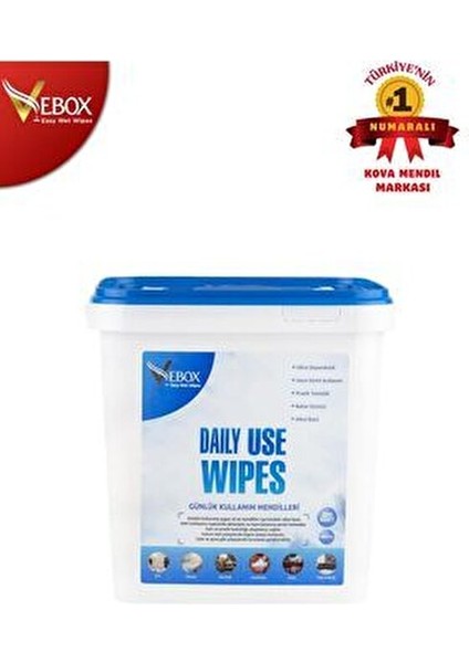 Daily Use Wipes Günlük Kulanım Kova Islak Mendil 250 Adet fırsatları