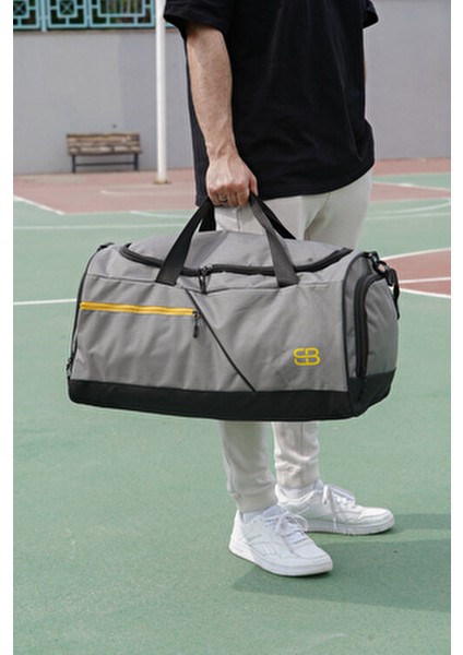 Ayakkabı Gözlü Termoslu Büyük Boy Unisex Gri Spor Fitness ve Seyahat Çantası fırsatları