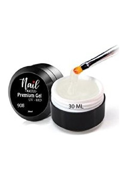 30ML Protez Tırnak Jeli Builder Jel 908-RAKI Beyazı