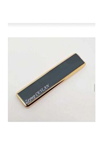 Kişiye Özel Isimli USB Şarjlı Ultra İnce Elektronik Çakmak Gri Renkli Şık Tasarım