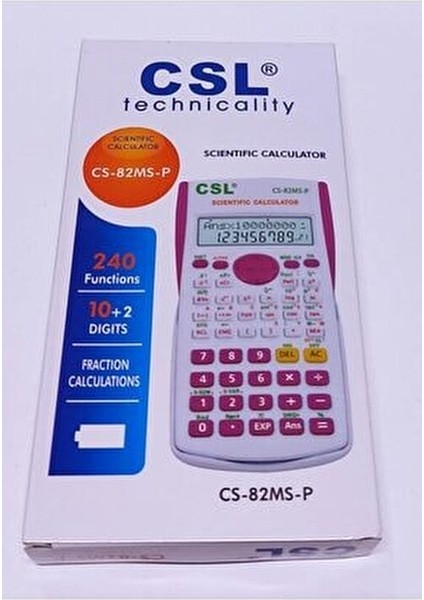 Csl CS-82MS-P Pembe 240 Fonksiyonlu Hesap Makinesi