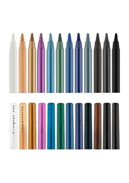 12 Renkli Neon Yağlı Göz Kalemi Seti