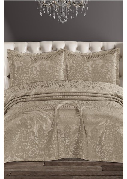 Royal Şönil Çift Kişilik Yatak Örtüsü 240X260 cm Bej