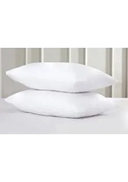 2'li Beyaz Tela Dikdörtgen Kırlent Iç Yastığı 30X50 cm Antibakteriyel Silikon Dolgulu