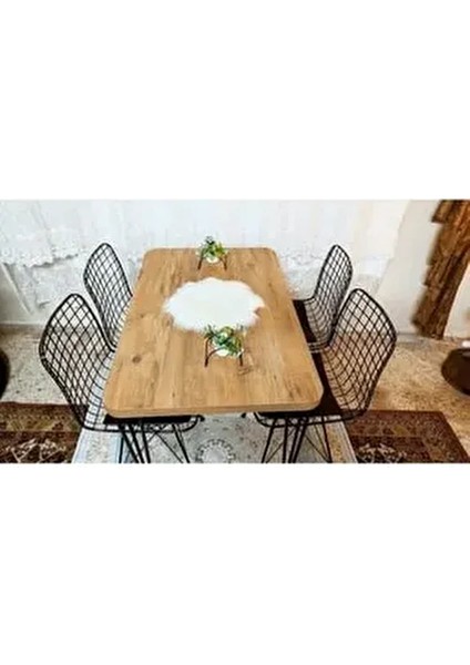 Atlantik Çam Desen Oval 70X110 Mutfak Masası Masa Mutfak Masa Yeni Model Sadece Masa