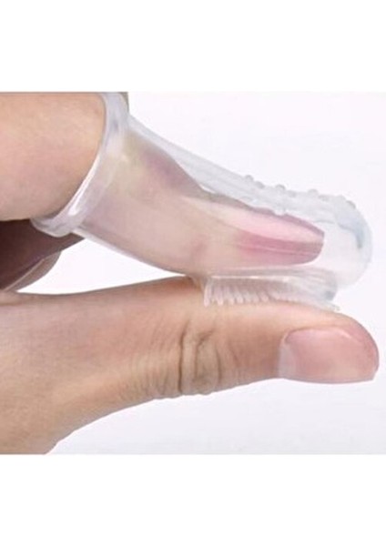 Bebek ve Kedi Köpek Için Silikon Parmak Diş Kaşıyıcı Dil Temizleyici Diş Fırçası