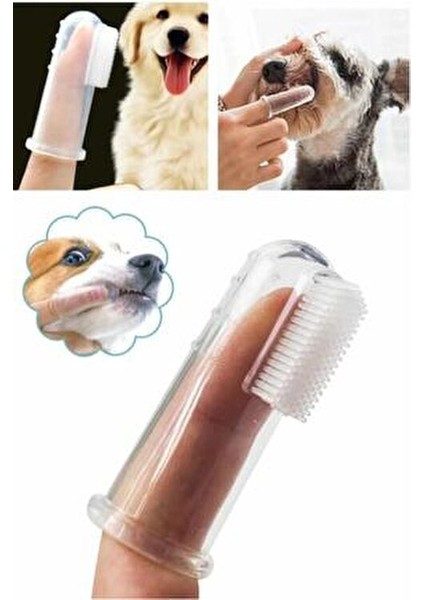 Bebek ve Kedi Köpek Için Silikon Parmak Diş Kaşıyıcı Dil Temizleyici Diş Fırçası