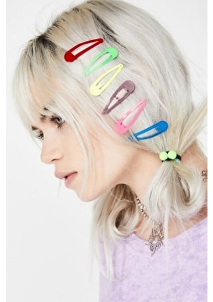 12'li Rainbow Pastel Renkli Çıt Çıt Toka Seti