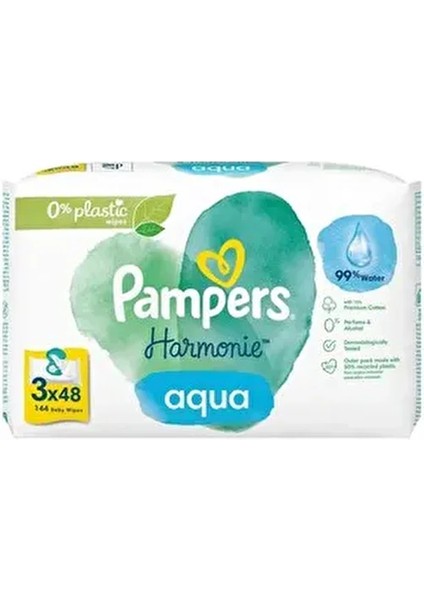 Aqua Pure Islak Mendil 144 Yaprak Dermatolojik Olarak Test Edilmiş Bebek Cildine Uygun