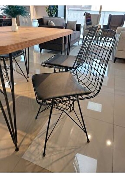 Tel Masa Sandalye Takımı Oval Kenarlı fiyatları