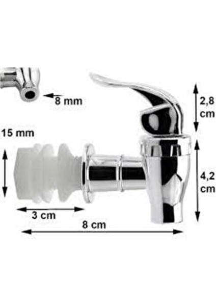 Cam Sebil Damacana Şerbetlik Için Yedek Musluk modelleri