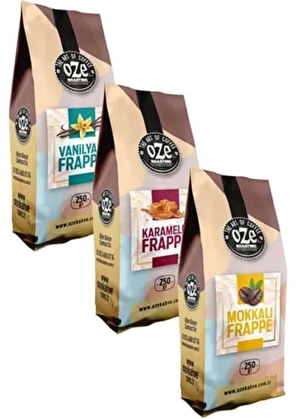 Frappe Tanışma Seti Vanilya, Karamel, Mokka 3'lü 250G
