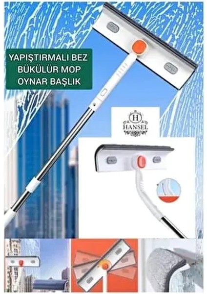 Oynar Başlıklı Bükülür Mop Cam Silecek