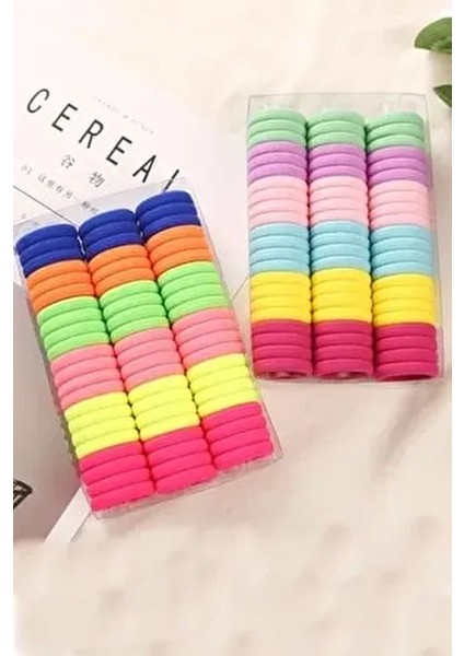 Kadın 50'li Renkli Lastik Toka Seti