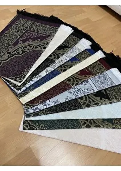 Desenli Saçaklı Hediyelik Bohçalık 12 Adet Tafta Seccade Seti