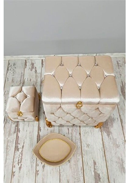 Kapitone Mdf Vizon Renk 3'lü Çamaşır Sepeti Kirli Sepeti Banyo Seti modelleri