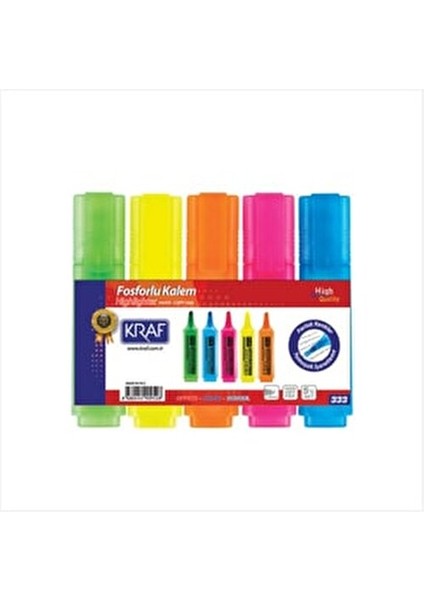 Fosforlu Kalem 5li Set