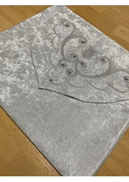 Çeyizlik Kadife Fransız Güpürlü Dantel Inci Işlemeli Lüks Zarf Bohça Model