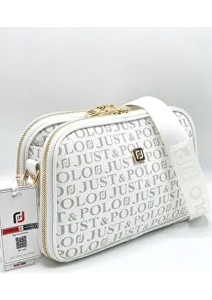 Colors Of Justpolo Kadın Beyaz 6 Bölmeli Çapraz Çanta Omuz Çantası