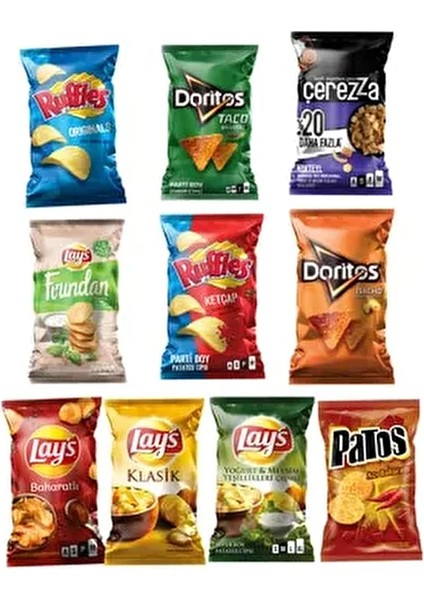 10 Parça Karma Karışık Cips Paketi Versiyon 3 fiyatları