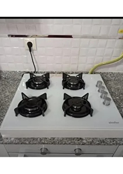 Beyaz Ankastre Ocak Altı Tezgah