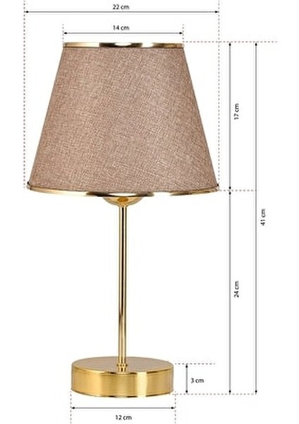 Kumaş Galaksi Modern Pasta Tekli ve 2 Li Gold Abajur Seti fırsatları