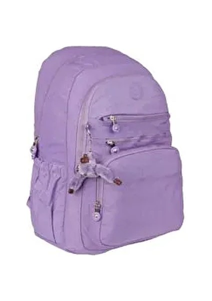 Siyah Su Geçirmez Krinkıl Kumaş Büyük Boy Günlük ve Okul Sırt Çantası