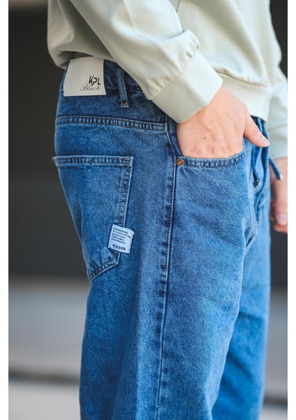 Reax 896 Beli Lastikli Ipli Baggy Bol Kesim Kot Pantolon fiyatları