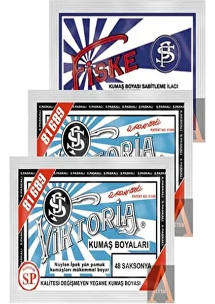 Kumaş Boyası Saksonya Renk Seçenekleri ile 2 Paket Sabitleyici Fiske