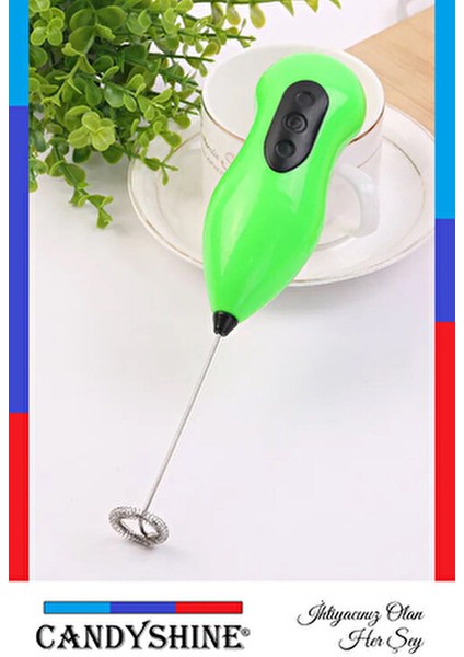Mini Karıştırıcı Süt Köpürtücü El Mikseri Pilli Çırpıcı Blender