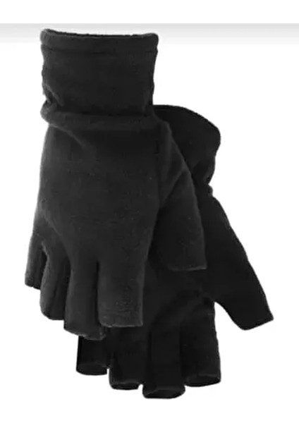 Unisex Siyah Parmaksız Kışlık Termal Polar Eldiven Kesik fiyatları