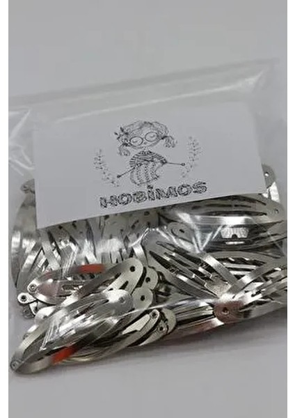 6 cm Nikel Kaplama Çıtçıt Toka Gümüş Renk 35 Adet