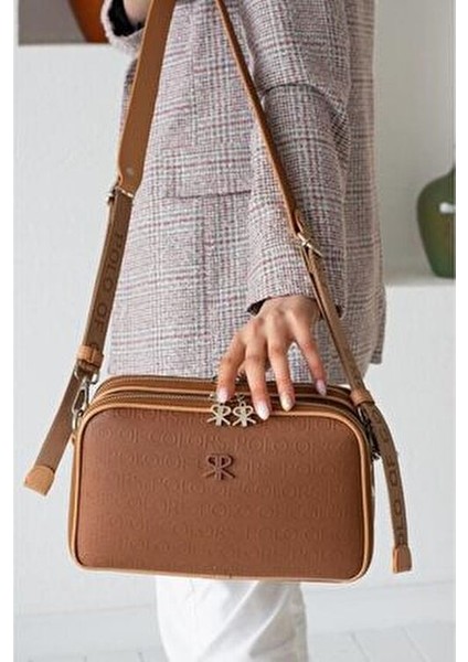 Kadın 5 Bölmeli Ayarlanabilir Uzun Askılı Omuz ve Çapraz Çantası Postacı Çantası