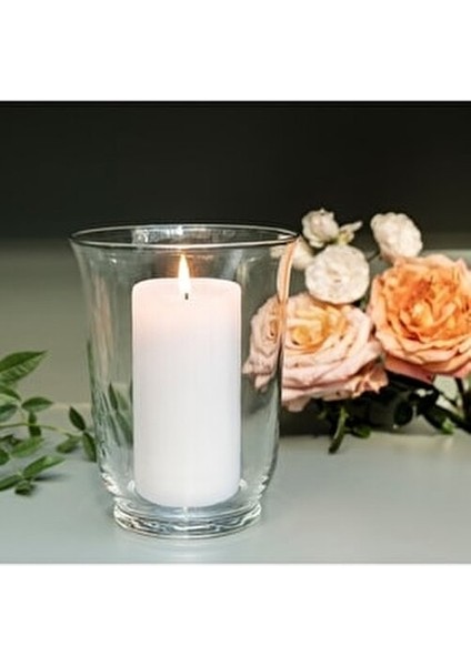 Vazo & Mumluk Çok Fonksiyonlu Cam 18 cm Ağız Çapı 14 cm